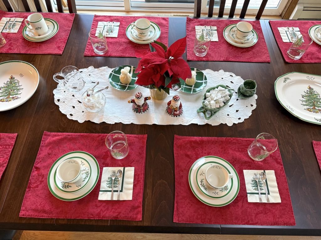 Christmas Tea Party Table Setting